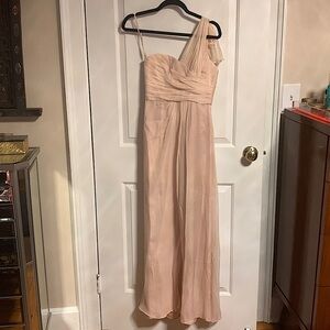 Light pink Amsale bridesmaid dress size 2 100% silk